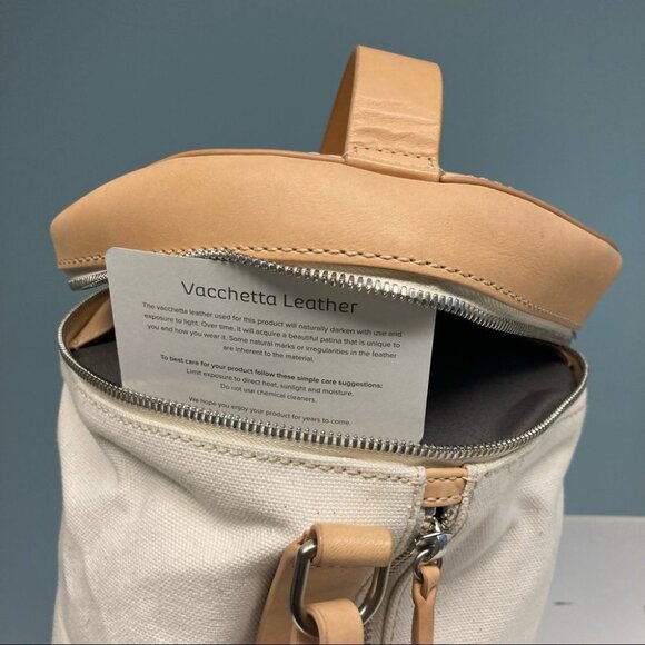 SKAGEN Denmark Trisse Barrel Leather and Canvass Crossbody Handbag NWT - Picture 9 of 14